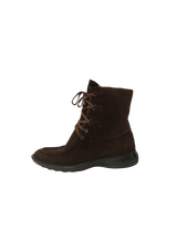 SUEDE LACE-UP BOOTS 38.5