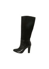 EMBOSSED SUEDE BOOTS 40