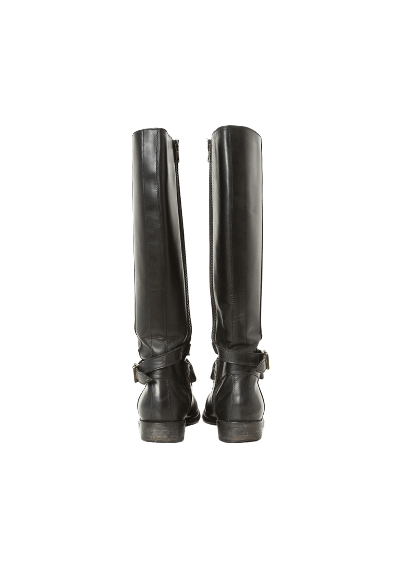 LEATHER RIDING BOOTS 35.5