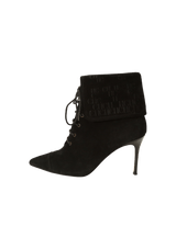LOGO SUEDE LACE-UP BOOTS 36.5