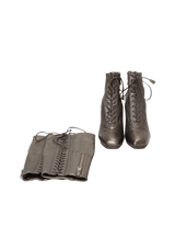 LACE UP BOOTS CONVERTIBLE 38