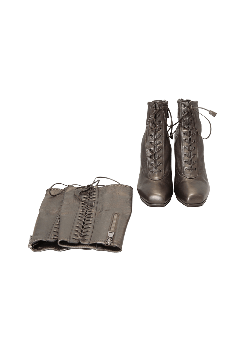 LACE UP BOOTS CONVERTIBLE 38