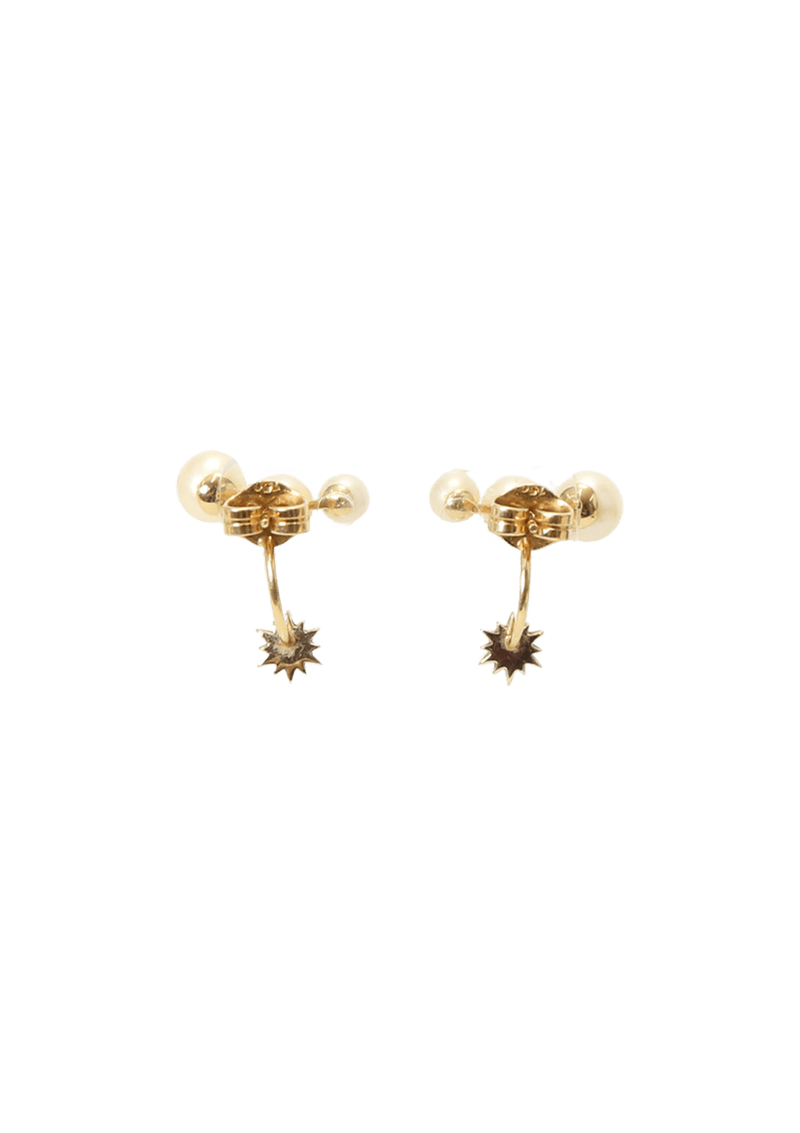 18K PEARL & DIAMOND DROP EARRINGS