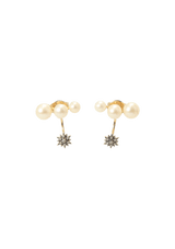 18K PEARL & DIAMOND DROP EARRINGS