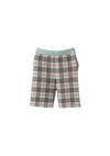 KID'S CHECK WOOL JACQUARD SHORTS 14Y