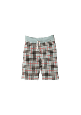 KID'S CHECK WOOL JACQUARD SHORTS 14Y