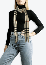 CHECK WOOL SCARF