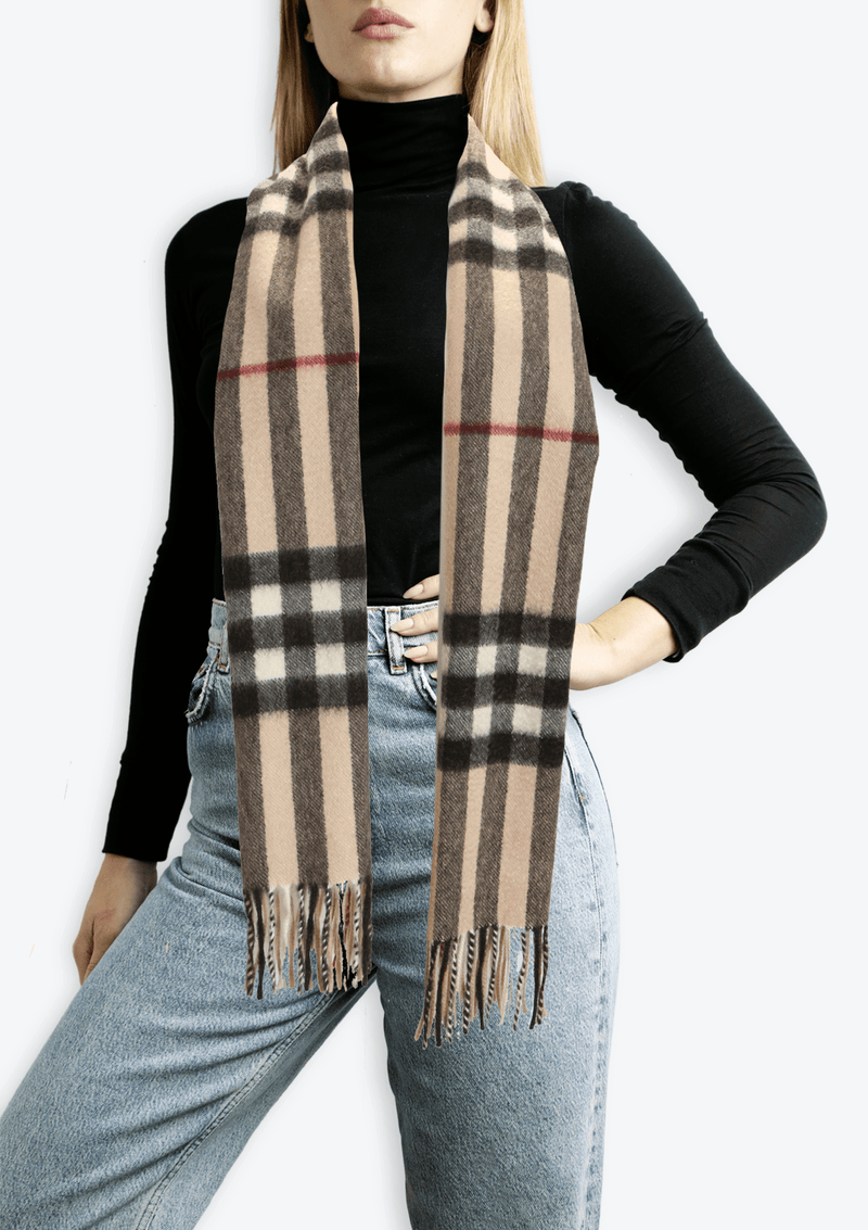 HOUSE CHECK FRINGE SCARF