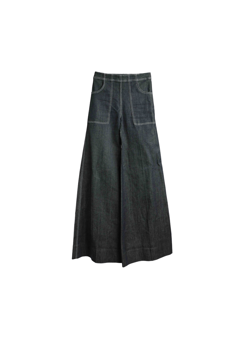 BOOTCUT HIGH-RISE DENIM PANTS 36