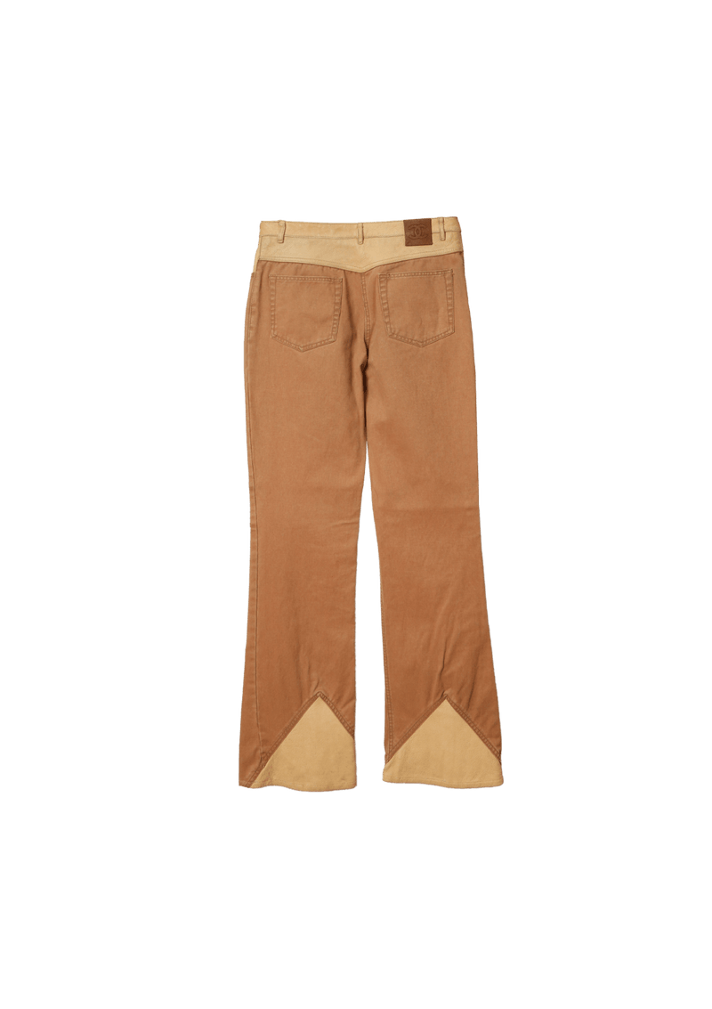 LEATHER PANEL PANTS 38