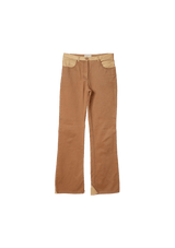 LEATHER PANEL PANTS 38