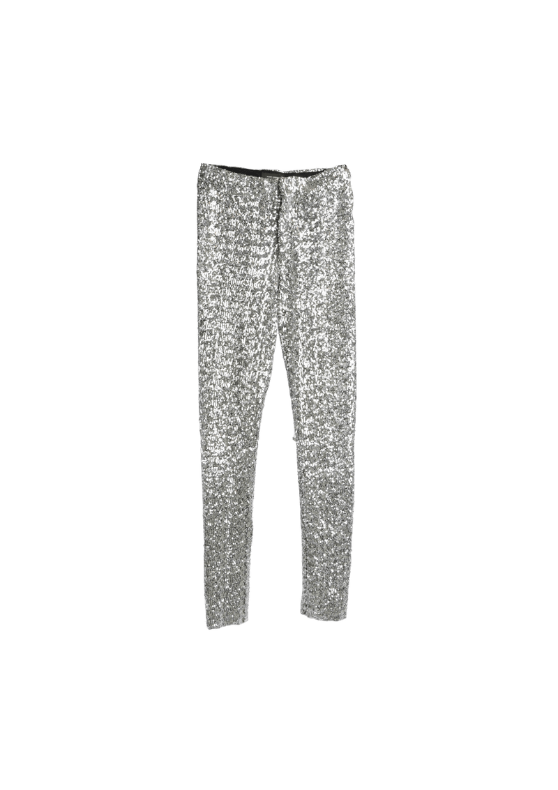 SEQUIN SKINNY LEG PANTS 38