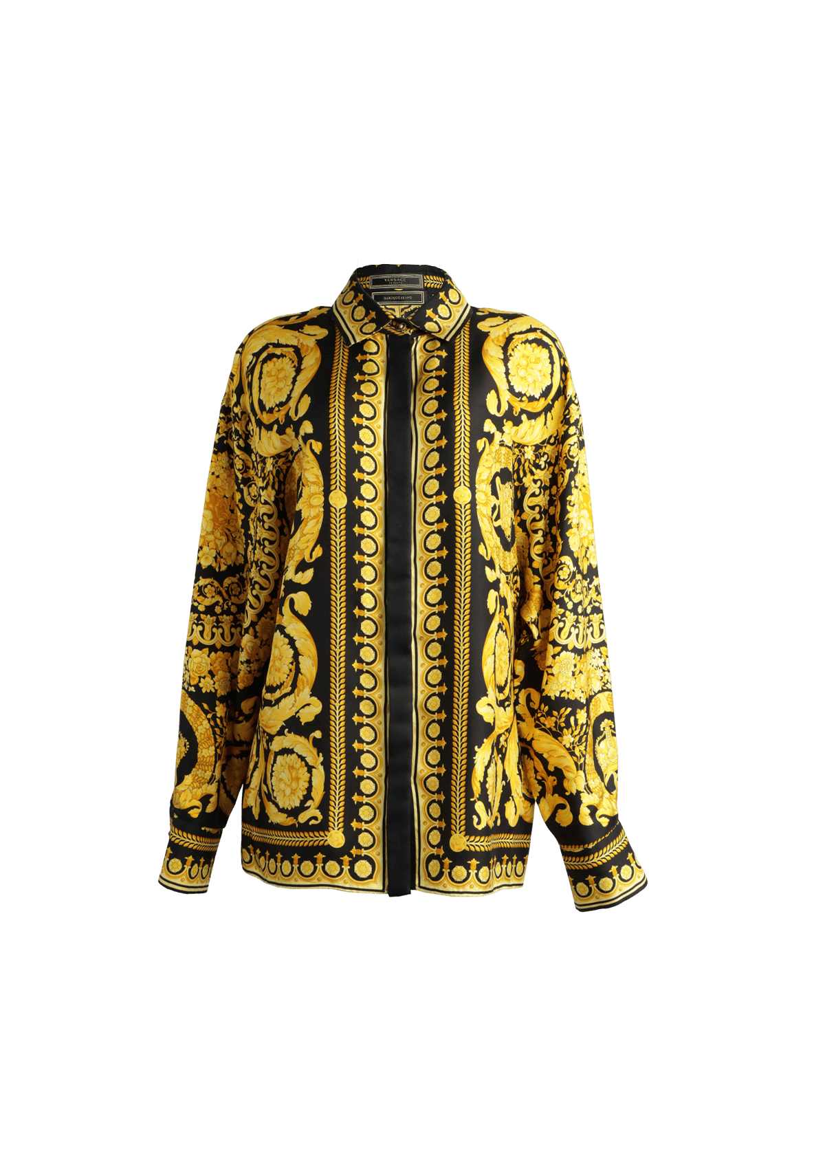 VERSACE 長袖シャツ 38 CAMISA VERSACE BAROCCO SILK SHIRT 38 AMARELO ORIGINAL – Gringa
