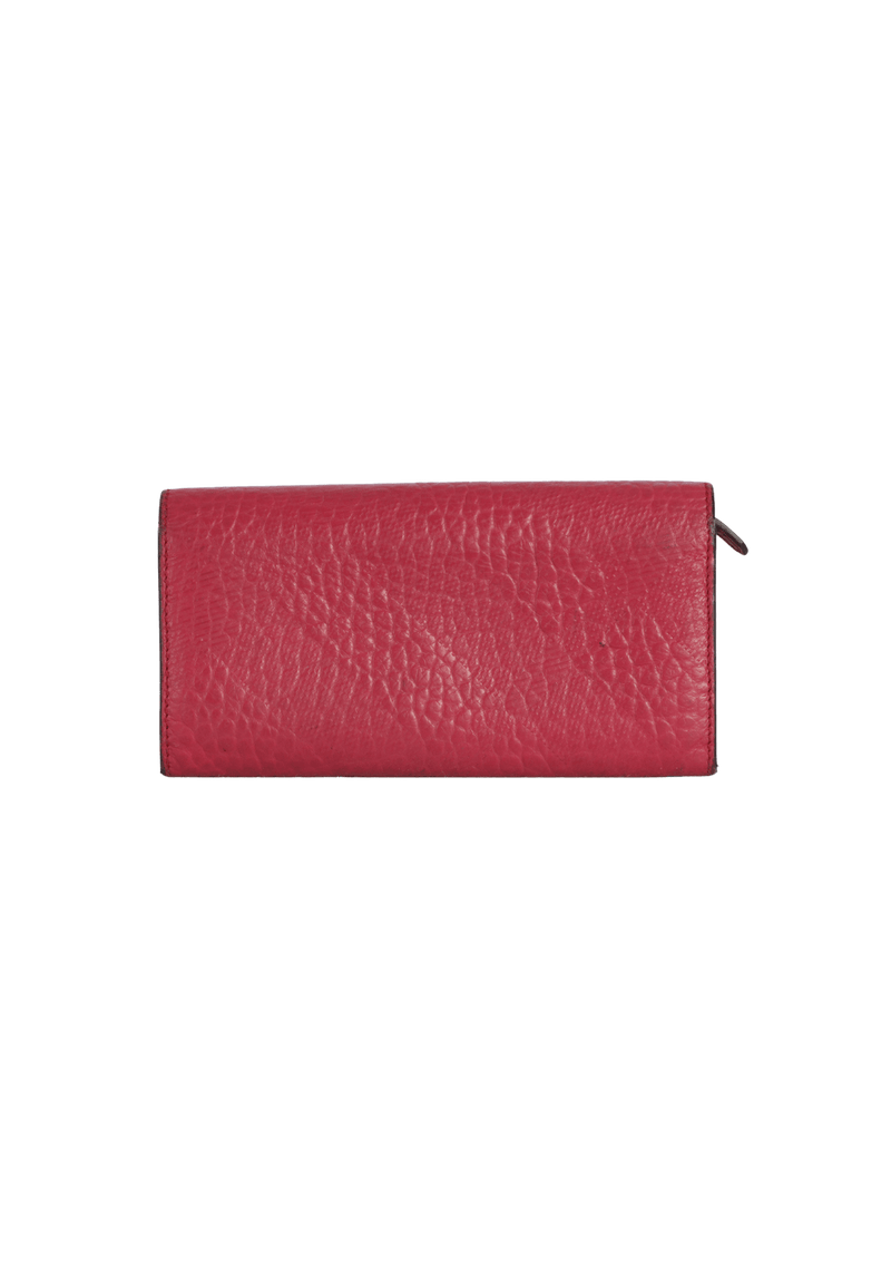 CARTEIRA BURBERRY GRAIN LEATHER CHECK PORTER CONTINENTAL WALLET