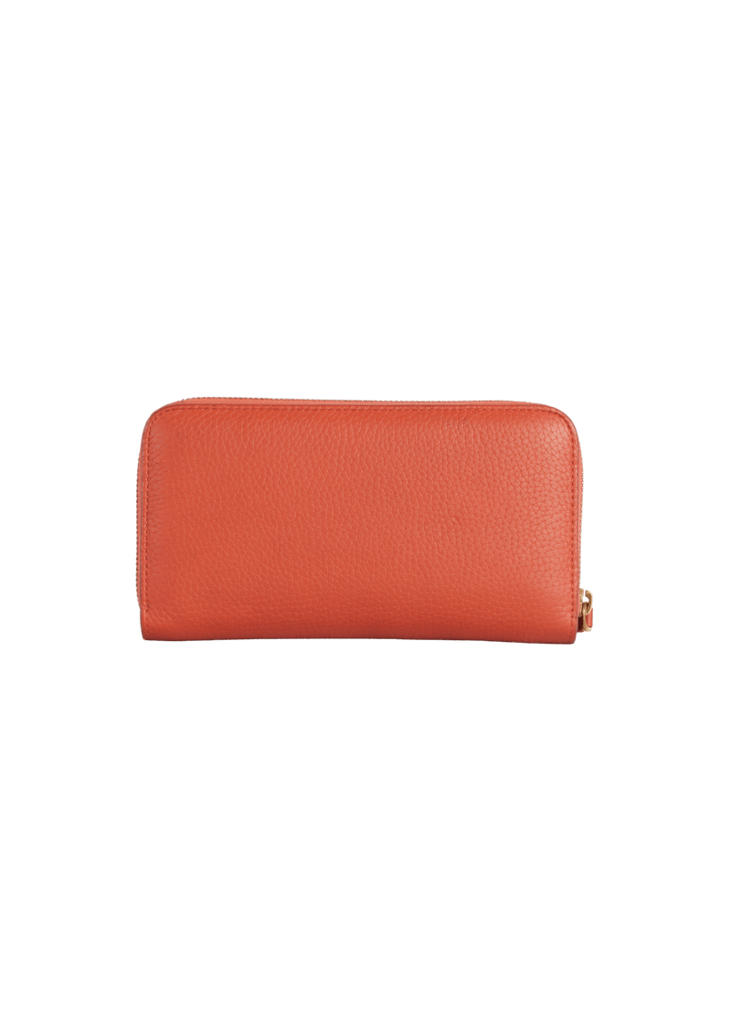 LEATHER ZIP AROUND WALLET