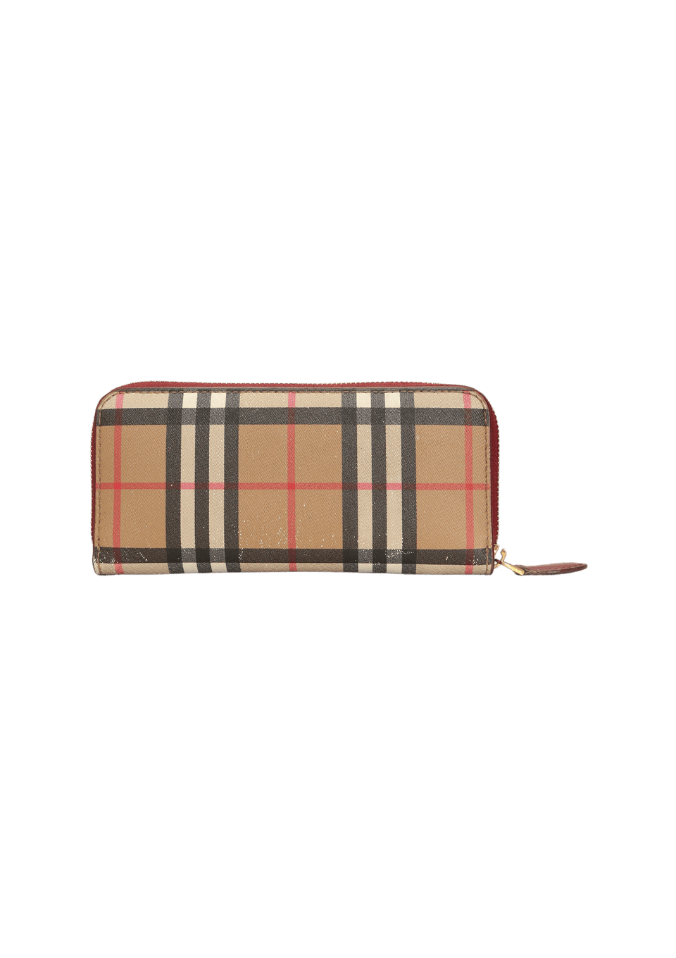 VINTAGE CHECK ZIP AROUND WALLET