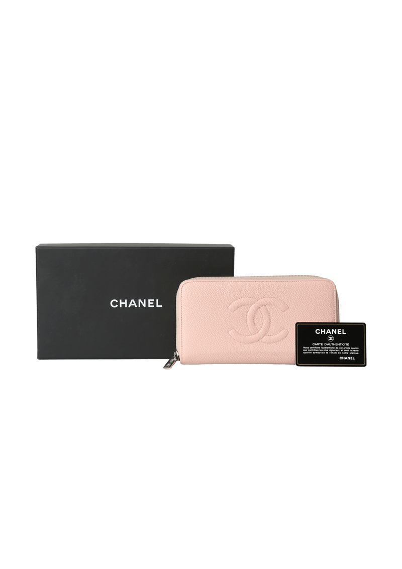 CC ZIP AROUND WALLET CAVIAR