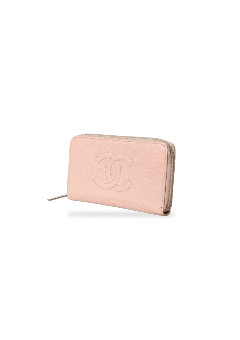 CC ZIP AROUND WALLET CAVIAR