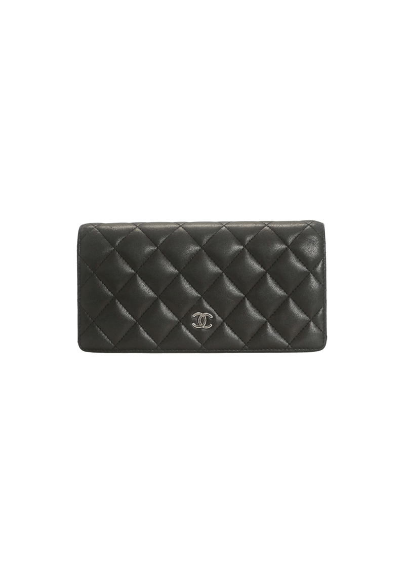 QUILTED L-YEN LAMBSKIN WALLET