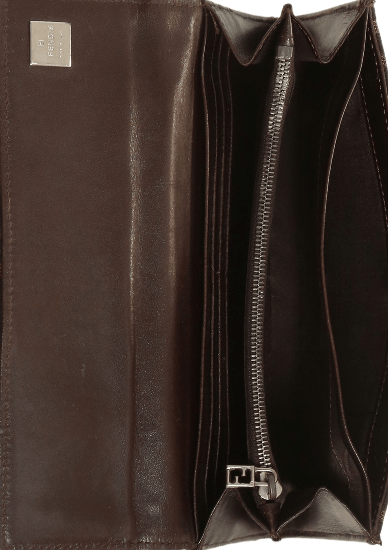 Fendi zucca continental wallet sale