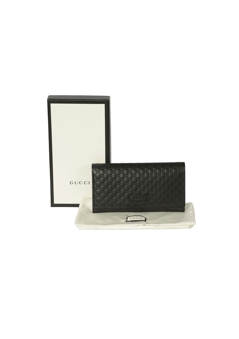 MICROGUCCISSIMA CONTINENTAL FLAP WALLET