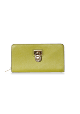 CARTEIRA HAMILTON CONTINENTAL WALLET MICHAEL KORS VERDE ORIGINAL