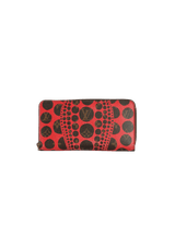 x YAYOI KUSAMA PUMPKIN DOTS ZIPPY WALLET
