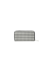 BLACK AND WHITE ZIP WALLET