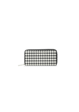 BLACK AND WHITE ZIP WALLET