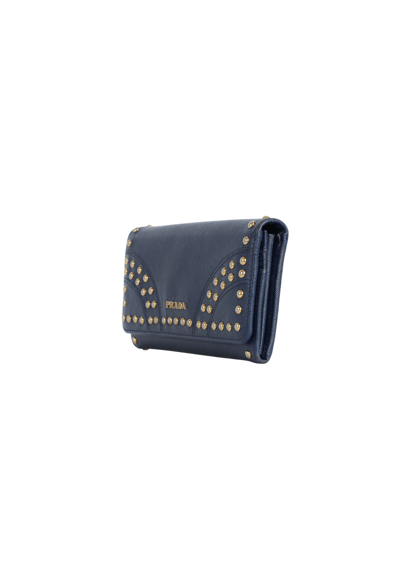 SAFFIANO STUDDED WALLET