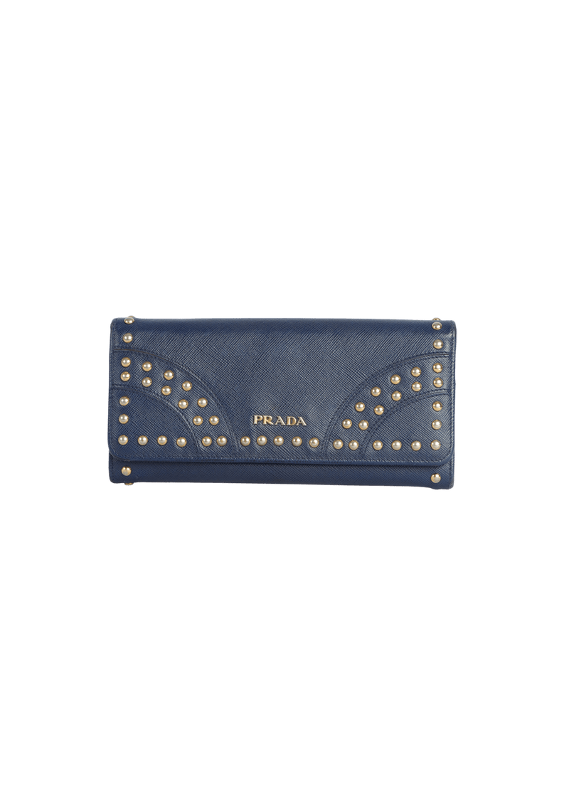 SAFFIANO STUDDED WALLET