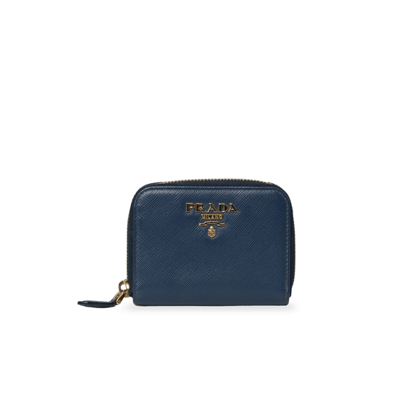 Prada saffiano top coin purse