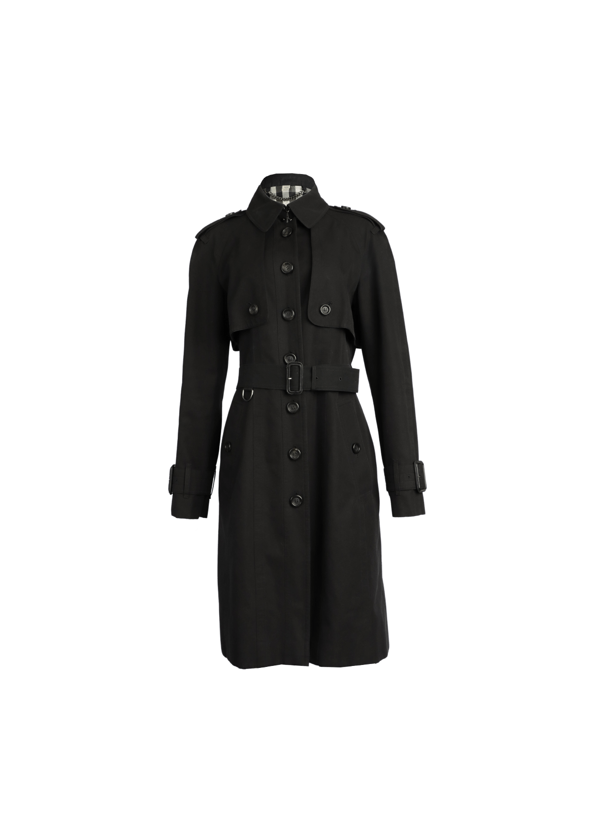 CASACO BURBERRY KENSINGTON HERITAGE TRENCH COAT 42 PRETO ORIGINAL