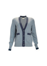 CASACO CHANEL BUTTON CASHMERE CARDIGAN 40 BICOLOR ORIGINAL – Gringa