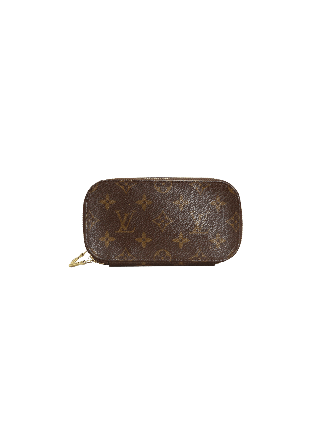 CASE LOUIS VUITTON MONOGRAM TROUSSE BLUSH PM MARROM ORIGINAL – Gringa