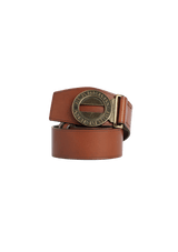 ROUND CLASP BUCKLE LEATHER BELT 80