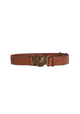 ROUND CLASP BUCKLE LEATHER BELT 80