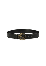 GUCCISSIMA INTERLOCKING G LOGO BELT 85