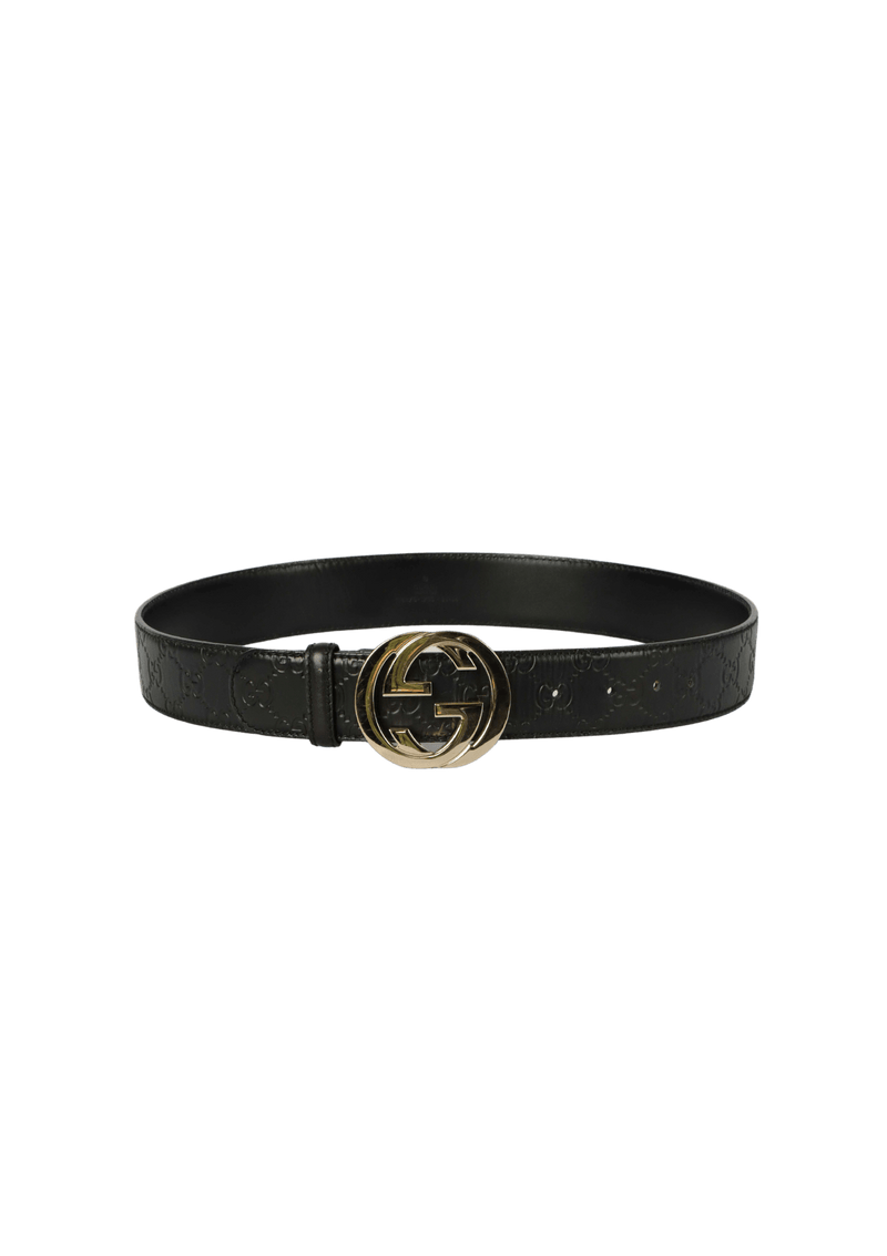 GUCCISSIMA INTERLOCKING G LOGO BELT 85