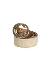 GUCCISSIMA INTERLOCKING G LOGO BELT 90
