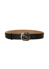 GUCCISSIMA INTERLOCKING G LOGO BELT