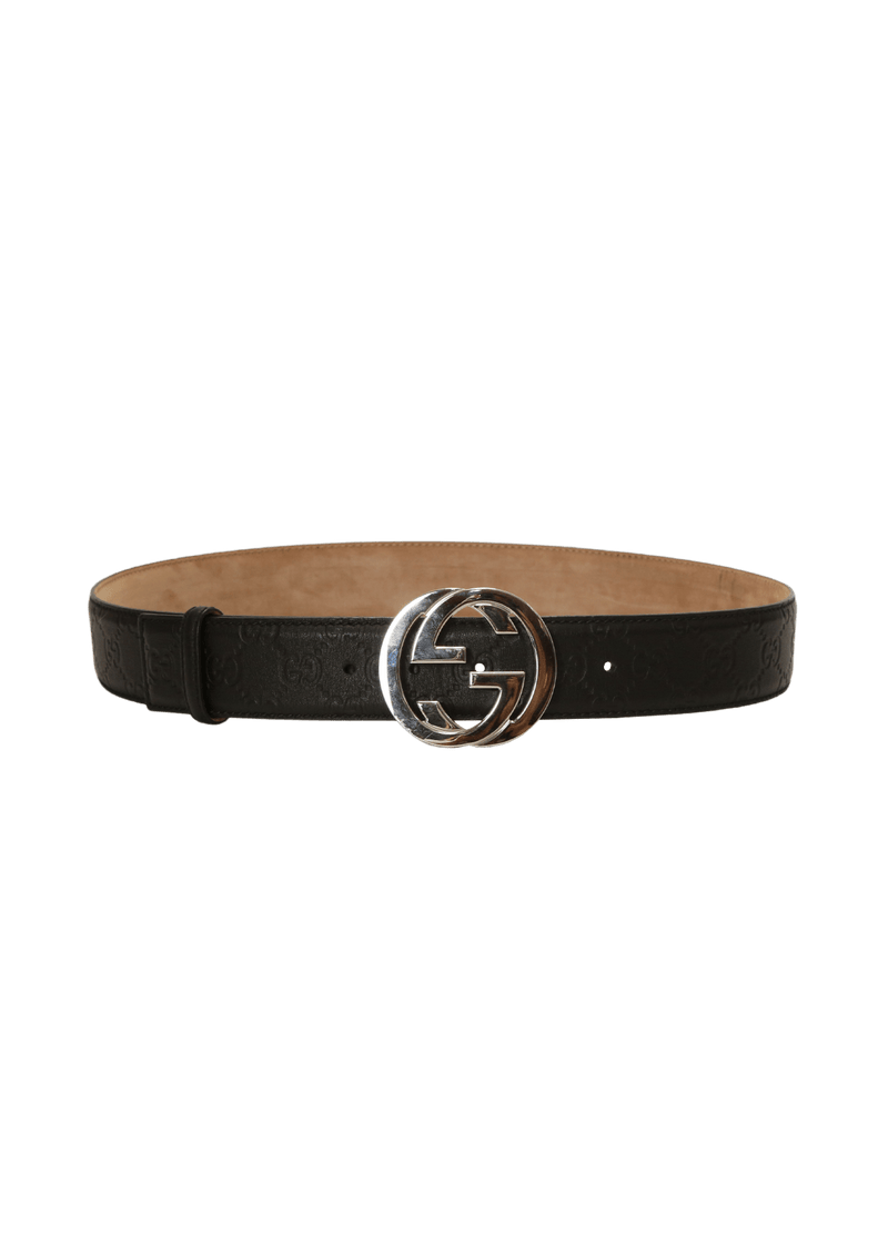 GUCCISSIMA INTERLOCKING G LOGO BELT