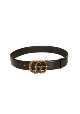 LEATHER CRYSTAL EMBELLISHMENTS BELT