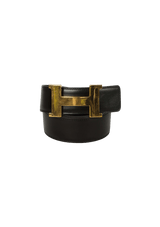 REVERSIBLE BOX H BUCKLE BELT 90