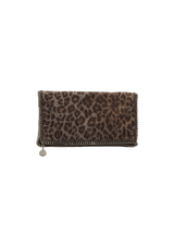 ANIMAL PRINT FALABELLA FOLD-OVER CLUTCH