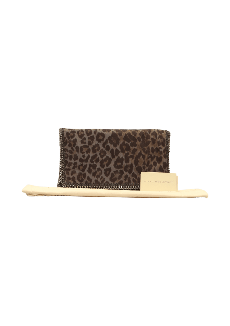 ANIMAL PRINT FALABELLA FOLD-OVER CLUTCH