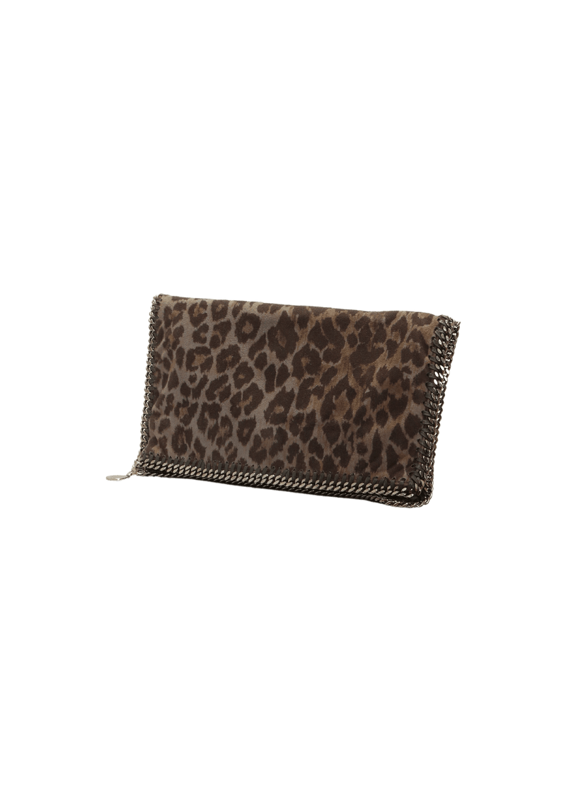 ANIMAL PRINT FALABELLA FOLD-OVER CLUTCH