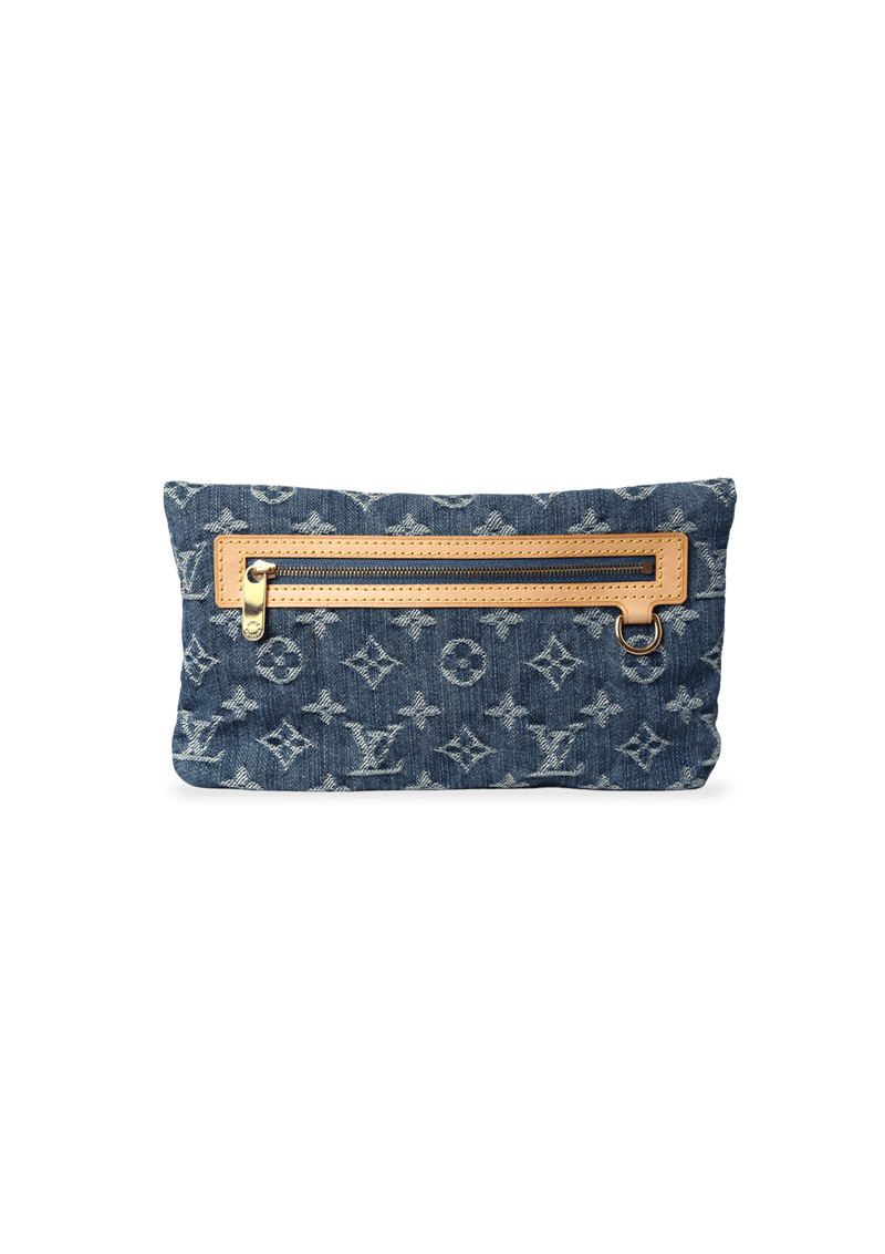 DENIM POCHETTE PLATE CLUTCH