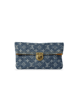 DENIM POCHETTE PLATE CLUTCH