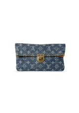 DENIM POCHETTE PLATE CLUTCH